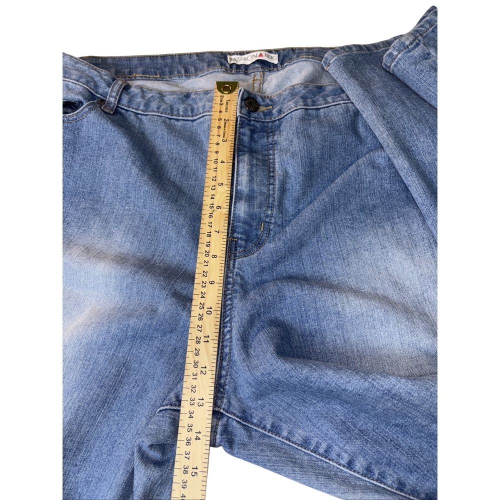 Vintage Y2K Fashion Bug Women's Plus Size 24W Light Wash Straight Leg DenimJean - Picture 9 of 9